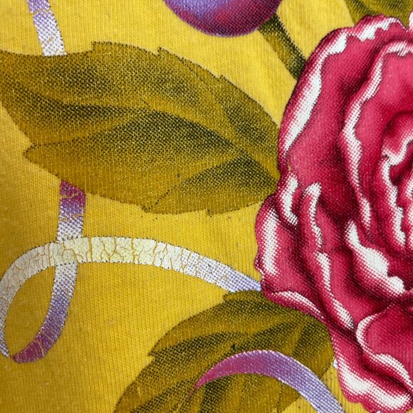 Oversized‎ T-Shirt Swimsuit Cover-Up Sleepshirt Butterflies Flowers Sz 1X Yellow - Picture 14 of 15